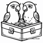 Chocolate Box Coloring Pages for Lovebirds 1