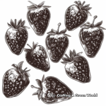 Chocolate Dipped Strawberries Coloring Sheets 1