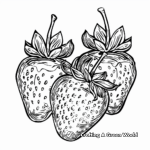 Chocolate Dipped Strawberries Coloring Sheets 3