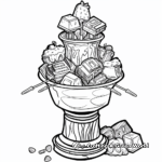 Chocolate Fountain Coloring Pages for Parties 1