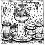 Chocolate Fountain Coloring Pages for Parties 2