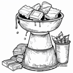 Chocolate Fountain Coloring Pages for Parties 3