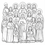 Christian Saints and Holy Figures Coloring Pages for Adults 1