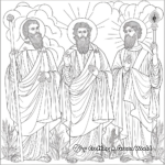 Christian Saints and Holy Figures Coloring Pages for Adults 2