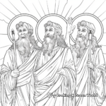 Christian Saints and Holy Figures Coloring Pages for Adults 3