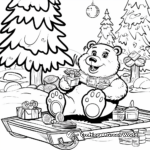 Christmas Build a Bear Coloring Pages 2