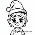 Christmas Elf Blank Face Coloring Pages 1