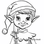 Christmas Elf Blank Face Coloring Pages 4
