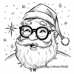 Christmas Fun: Santa's Glasses Coloring Pages 1