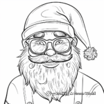 Christmas Fun: Santa's Glasses Coloring Pages 3