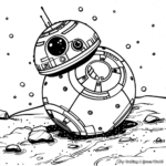 Christmas-Themed BB-8 Coloring Pages 4