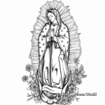 Christmas Themed Our Lady of Guadalupe Coloring Pages 3