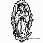 Christmas Themed Our Lady of Guadalupe Coloring Pages 4