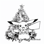 Christmas Tree Pikachu Coloring Pages 2
