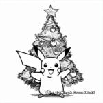 Christmas Tree Pikachu Coloring Pages 3