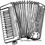 Chromatic Button Accordion Keyboard Coloring Pages 1