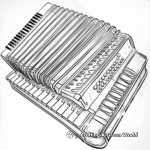 Chromatic Button Accordion Keyboard Coloring Pages 2