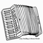 Chromatic Button Accordion Keyboard Coloring Pages 3
