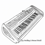 Chromatic Button Accordion Keyboard Coloring Pages 4