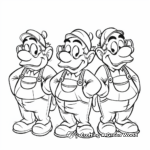 Classic Animaniacs Trio Coloring Pages 3