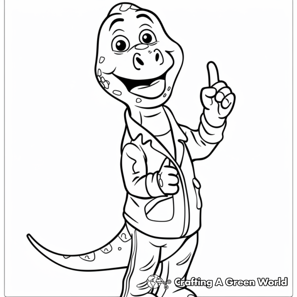 Classic Barney and Friends Coloring Pages 1