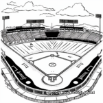 Classic Baseball Stadium Coloring Pages 1