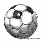 Classic Black and White Soccer Ball Coloring Pages 1