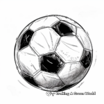 Classic Black and White Soccer Ball Coloring Pages 2