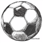 Classic Black and White Soccer Ball Coloring Pages 3