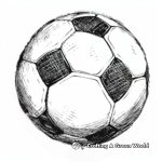 Classic Black and White Soccer Ball Coloring Pages 4