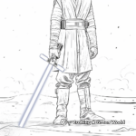 Classic Blue Lightsaber Coloring Pages 2