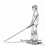 Classic Blue Lightsaber Coloring Pages 3