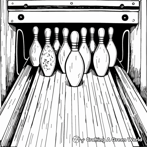 Classic Bowling Pins Coloring Pages 1