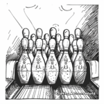 Classic Bowling Pins Coloring Pages 2