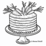 Classic Carrot Cake Coloring Pages for Kids 2