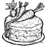 Classic Carrot Cake Coloring Pages for Kids 3