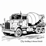 Classic Cement Mixer Truck Coloring Pages 1