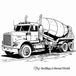 Classic Cement Mixer Truck Coloring Pages 2