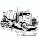 Classic Cement Mixer Truck Coloring Pages 3