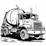 Classic Cement Mixer Truck Coloring Pages 4