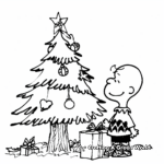 Classic Charlie Brown Christmas Tree Coloring Pages 2