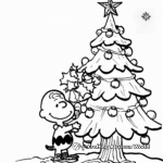 Classic Charlie Brown Christmas Tree Coloring Pages 3