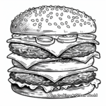Classic Cheeseburger Coloring Pages 1
