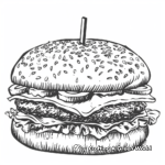 Classic Cheeseburger Coloring Pages 3