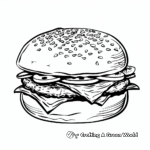 Classic Cheeseburger Coloring Pages 4