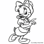 Classic Daisy Duck Coloring Pages for Kids 3
