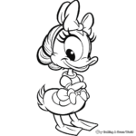 Classic Daisy Duck Coloring Pages for Kids 4