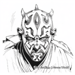 Classic Darth Maul Portrait Coloring Pages 1