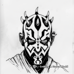 Classic Darth Maul Portrait Coloring Pages 2