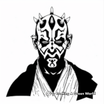 Classic Darth Maul Portrait Coloring Pages 3
